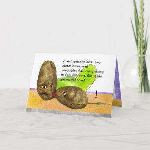Taterのロマンチックな思考のおもしろいでキスをするなカード カード