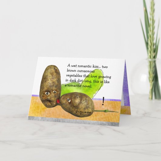 Taterのロマンチックな思考のおもしろいでキスをするなカード カード (正面)