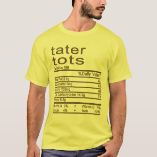 Tater Tots Nutrition Facts Label感謝祭Chri Tシャツ