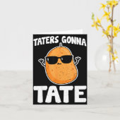 Taters Gonna Tate - Funny Potato Tater Tot Lover G カード (黄色い花)