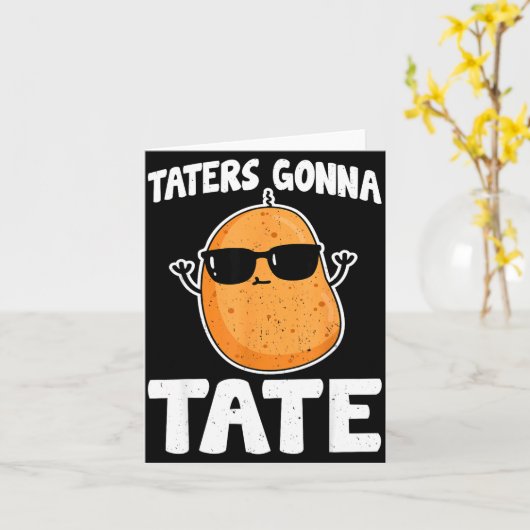 Taters Gonna Tate - Funny Potato Tater Tot Lover G カード (黄色い花)
