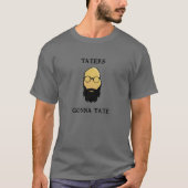 Taters Gonna Tate Funny Tot Hipster Potato Beard F Tシャツ (正面)