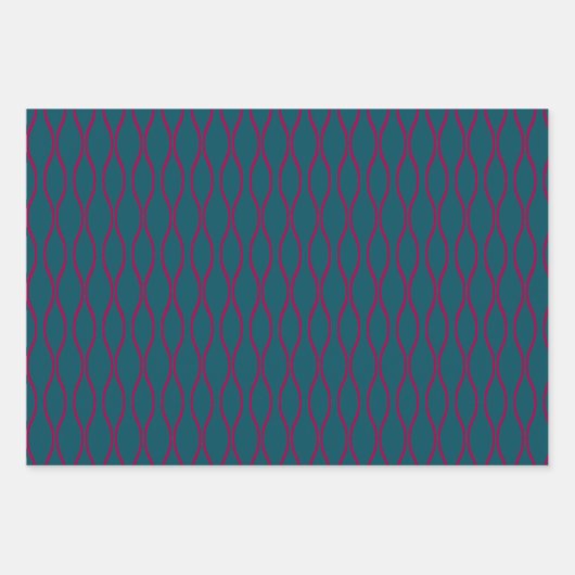Tatewaku traditional Japanese pattern modern ラッピングペーパーシート (正面)
