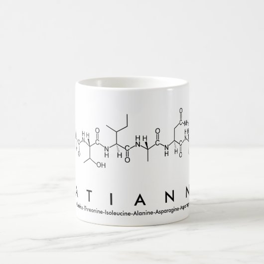 Tatiannaペプチド名mug コーヒーマグカップ (中央)
