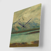 Tatra Mountain Landscape by Ladislav Mednyanszky スクエア壁時計 (傾斜)