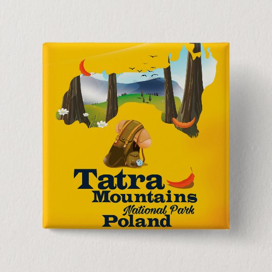 Tatra Mountains National Park，ポーランド 缶バッジ (正面)