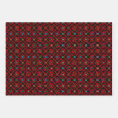 Tatreez Arab Thobe Hennaアートパターン ラッピングペーパーシート (正面3)