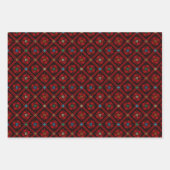 Tatreez Arab Thobe Hennaアートパターン ラッピングペーパーシート (正面2)