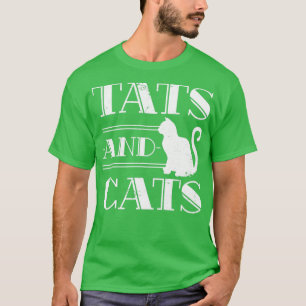 Tats and Catsレトロインク入れ Tシャツ