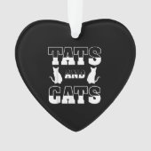 Tats And Cats動物愛好家ギフトTattoo Artist Inki オーナメント (正面)