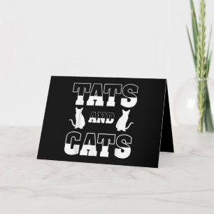 Tats And Cats動物愛好家ギフトTattoo Artist Inki カード