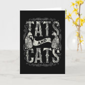 Tats And Cats Tattooist Tattoo体アートTattoo カード (黄色い花)