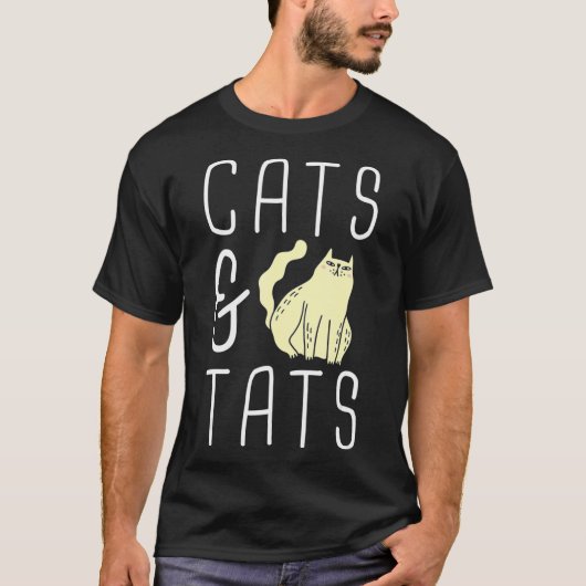 Tats And Cats Tshirt Tattoo Artist Tシャツ (正面)