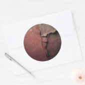Tattered Canvas Abstract in Rust and Earth ラウンドシール (封筒)