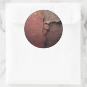 Tattered Canvas Abstract in Rust and Earth ラウンドシール (バッグ)