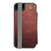 Tattered Canvas Abstract in Rust and Earth Incipio iPhoneウォレットケース (フォリオ裏面)