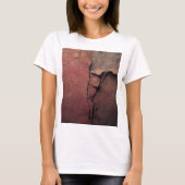 Tattered Canvas Abstract in Rust and Earth Tシャツ (正面)