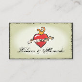 Tattooのテー結婚ブル座席表 プレイスカード (裏面)