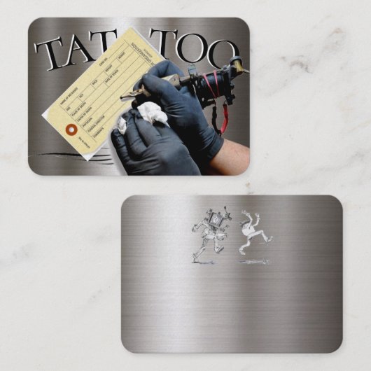 Tattooテンプレートマイティ、3.5インチx 2.5インチビジネスカー 名刺 (正面/裏面)