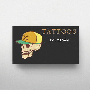 Tattooモダンマスターアーティストショップファンキースカルボーン 名刺