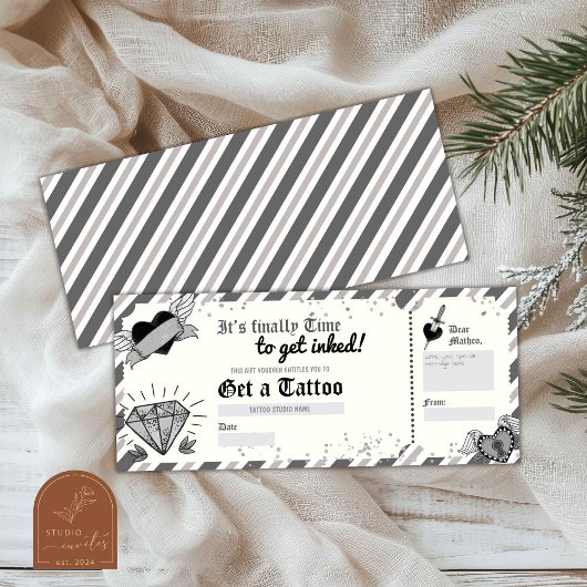 Tattooモノクロギフト券を受け取る