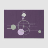 Tattooラインワーク |ボヘミアンパープルグリーン抽象芸術 薄葉紙 (正面)