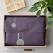 Tattooラインワーク |ボヘミアンパープルグリーン抽象芸術 薄葉紙 (ギフト)