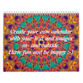 Tattoo万華鏡のように千変万化するパターンII +テキストと画像 カレンダー (カバー)