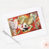 Tattoo幸運な女性 長方形シール (封筒)