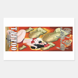 Tattoo幸運な女性 長方形シール