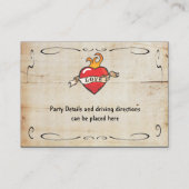 Tattoo披露宴エンクロージャカードの挿入 エンクロージャーカード (裏面)