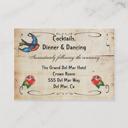 Tattoo披露宴エンクロージャカードの挿入 エンクロージャーカード (正面)