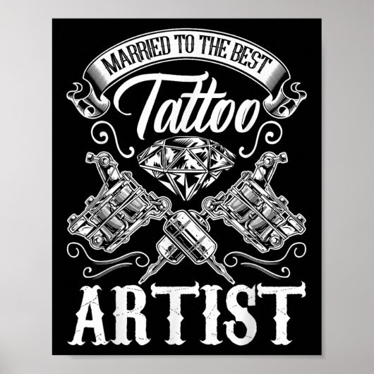 Tattoo結婚したアーティス最高のトの妻または夫に ポスター (正面)
