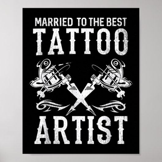 Tattoo結婚したアーティス最高のトの妻または夫に ポスター (正面)