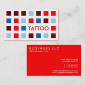 TATTOO (モダン正方形) 名刺 (正面/裏面)