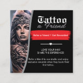 Tattoo 紹介カード テンプレート | Tattoo a Friend  スクエア名刺 (正面)