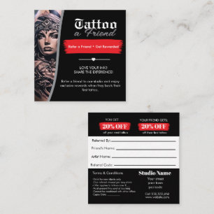 Tattoo 紹介カード テンプレート   Tattoo a Friend  スクエア名刺