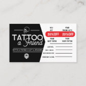 Tattoo 紹介カード テンプレート | Tattoo a Friend  名刺 (正面)