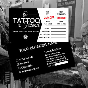 Tattoo 紹介カード テンプレート   Tattoo a Friend  名刺