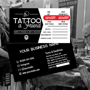 Tattoo 紹介カード テンプレート   Tattoo a Friend  名刺