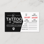 Tattoo 紹介カード テンプレート | Tattoo a Friend 名刺 (正面)