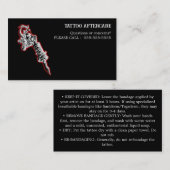 Tattoo Aftercare Instructions 名刺 (正面/裏面)