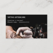 Tattoo Aftercare Instructions 名刺 (正面)