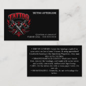 Tattoo Aftercare Instructions 名刺 (正面/裏面)