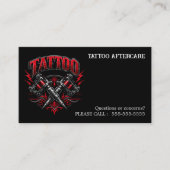 Tattoo Aftercare Instructions 名刺 (正面)
