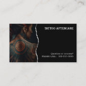 Tattoo Aftercare Instructions 名刺 (正面)
