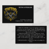 Tattoo Aftercare Instructions 名刺 (正面/裏面)