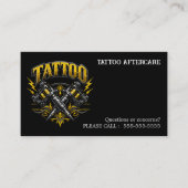 Tattoo Aftercare Instructions 名刺 (正面)