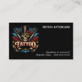 Tattoo Aftercare Instructions 名刺 (正面)