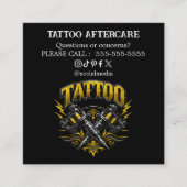 Tattoo Aftercare Instructions Business Card スクエア名刺 (正面)